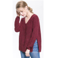 Fall Winter Warming  and Comfortable wool polyester blended women's knitted winter sweaters